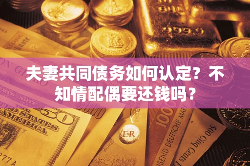 北京夫妻共同债务如何认定？不知情配偶要还钱吗？