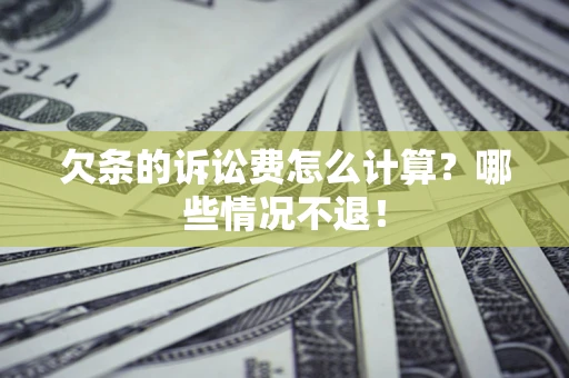 北京欠条的诉讼费怎么计算？哪些情况不退！