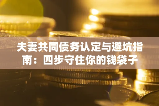 北京夫妻共同债务认定与避坑指南：四步守住你的钱袋子