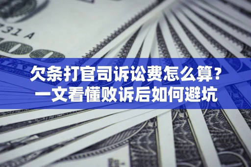 北京欠条打官司诉讼费怎么算？一文看懂败诉后如何避坑