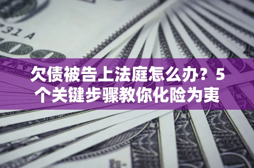 北京欠债被告上法庭怎么办？5个关键步骤教你化险为夷